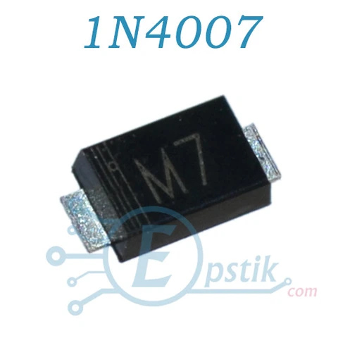 1N4007 (M7) выпрямительный диод 1А 1000В SMAF — Photo 2