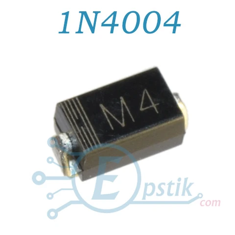 1N4004 (M4) диод выпрямительный 1А 400В DO214 SMA — Photo 2