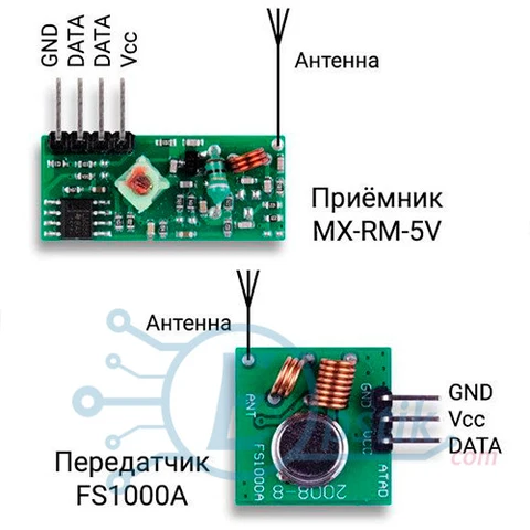 Радио модуль 315 MHz комплект (приемник с передатчиком) — Photo 3