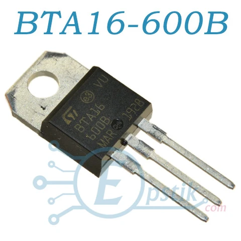BTA16-600B симистор 600В 16А TO220 — Photo 2