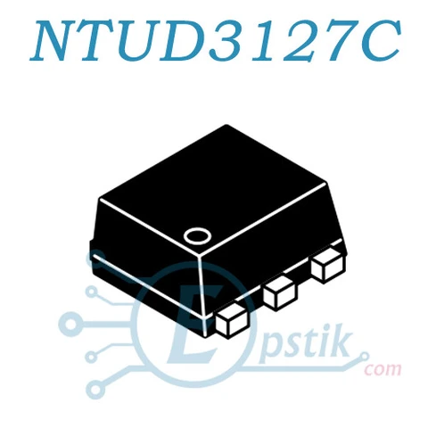 NTUD3127C, (5S), MOSFET  транзистор P+N канал, 20В 180мА/200мА, SOT963 — Photo 3