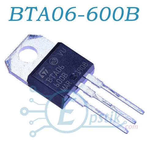 BTA06-600B симистор 600В 6А TO220 — Photo 2