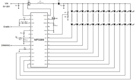 MP3389EY светодиодный LED драйвер SOP28 — Photo 3