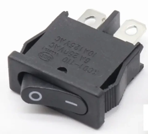 KCD1-110 переключатель клавишный 6A 250V 2pin — Photo 2