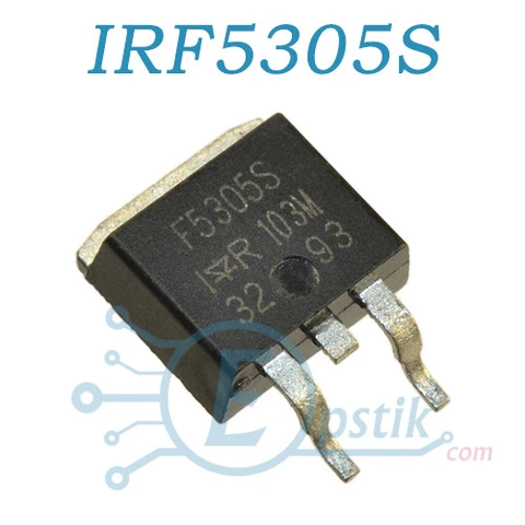 IRF5305S, MOSFET транзистор, P channel, 55В, 31А, TO263 — Photo 2