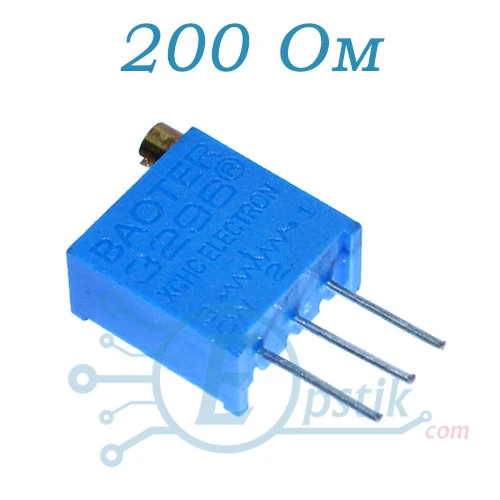 Подстроечный резистор 200 Ом 3296W