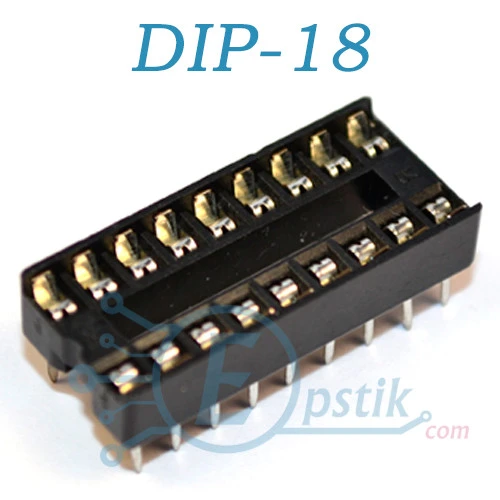 SCS-18 панелька для микросхем DIP18 узкая