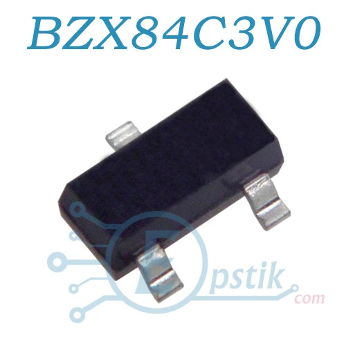 BZX84C3V0 стабилитрон 3В 250мА SOT23
