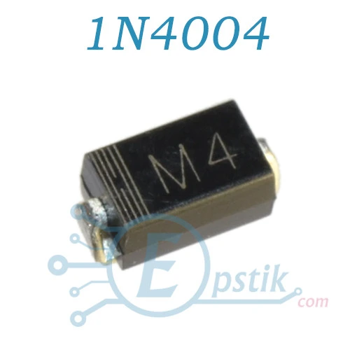 1N4004 (M4) диод выпрямительный 1А 400В DO214 SMA