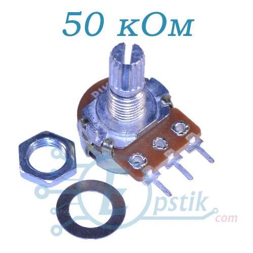 Резистор змінний 50K WH148 15мм