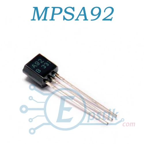 MPSA92, транзистор биполярный PNP, 0.5A 300B, TO92