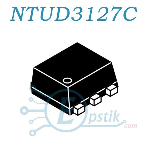 NTUD3127C, (5S), MOSFET  транзистор P+N канал, 20В 180мА/200мА, SOT963 — Photo 1