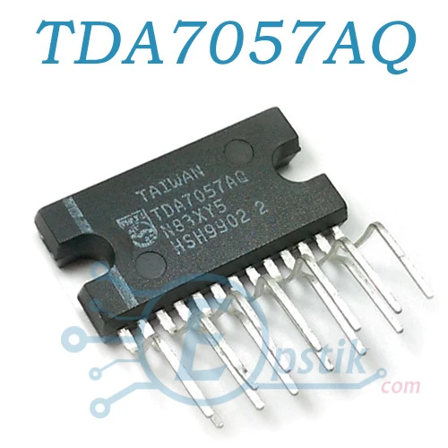 TDA7057AQ, двухканальный стерео усилитель, 8Вт, DBS13P