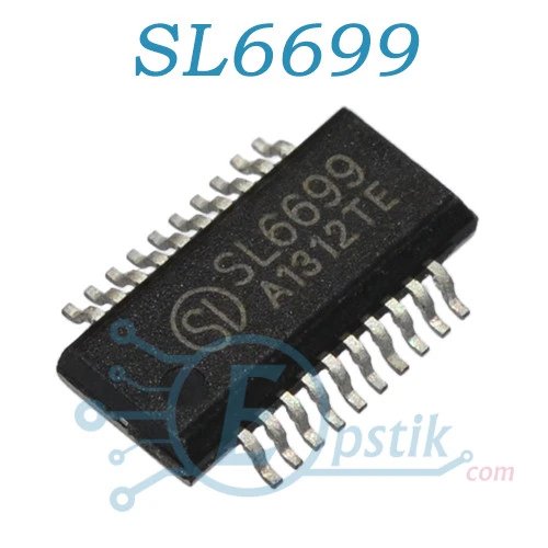 SL6699, двоканальний стереопідсилювач, SSOP20