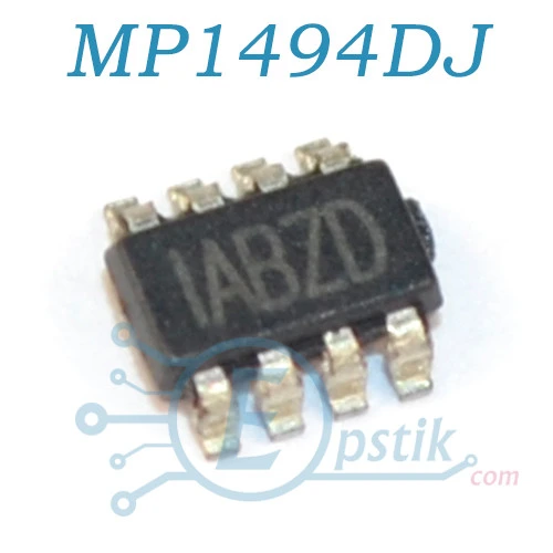 MP1494DJ, (IABZD), DC-DC понижающий преобразователь, 2A, 4.5-16V, 500kHz, TSOT23-8