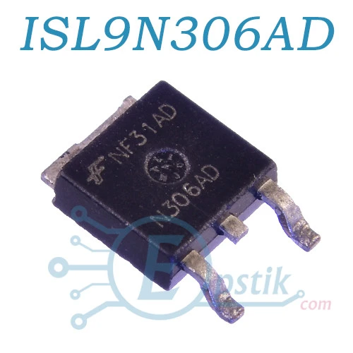 ISL9N306AD3ST, Mosfet транзистор N-канал, 30 В 50 А, TO252