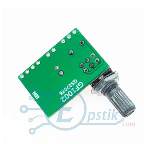 GF1002 стерео аудио усилитель с регулятором громкости D-класса 2х3 Вт — Photo 1