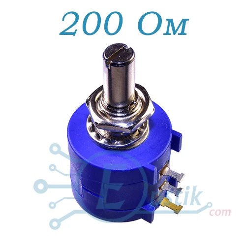Потенциометр многооборотный 200 Ом 3590S-2-201L