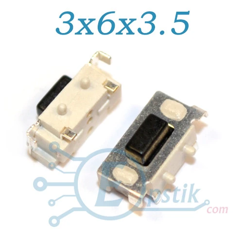 Кнопка боковая тактовая 3х6х3.5 мм 2pin SMD