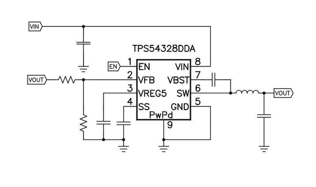 TPS54328E, DC/DC преобразователь, 3A, 700KHz, SOP8 — Photo 1