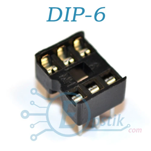 SCS-6, панелька для установки микросхем DIP6, узкая